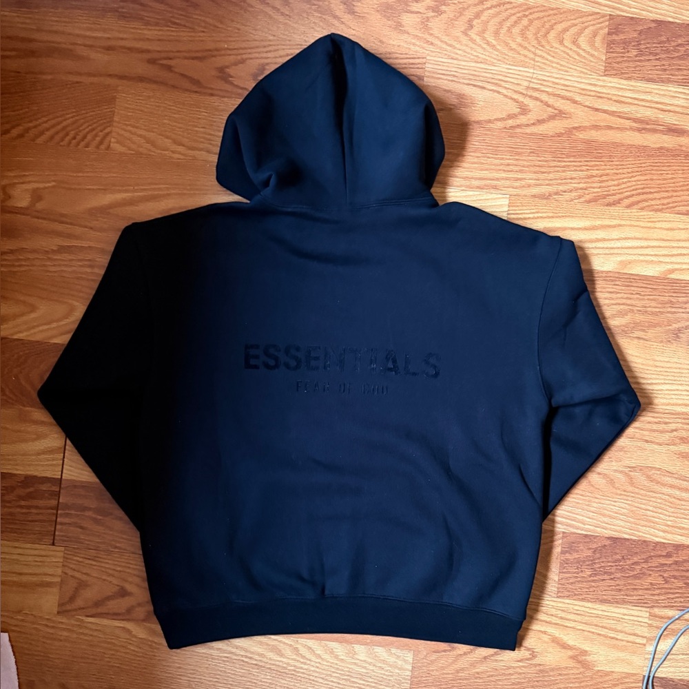Essentials Stretch Limo Black hoodie - Picture 3 of 6